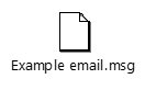 OLE object outlook msg icon